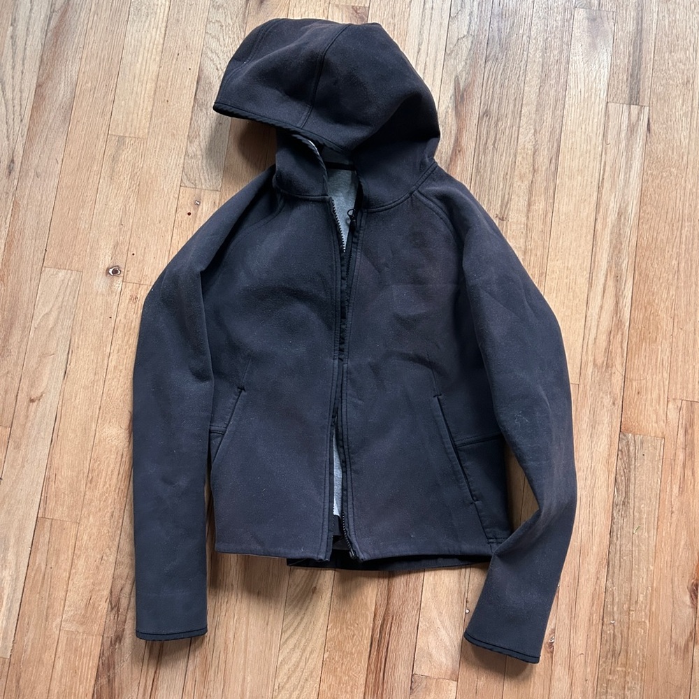 Lululemon City Bound dark gray/black zip up hoodie
